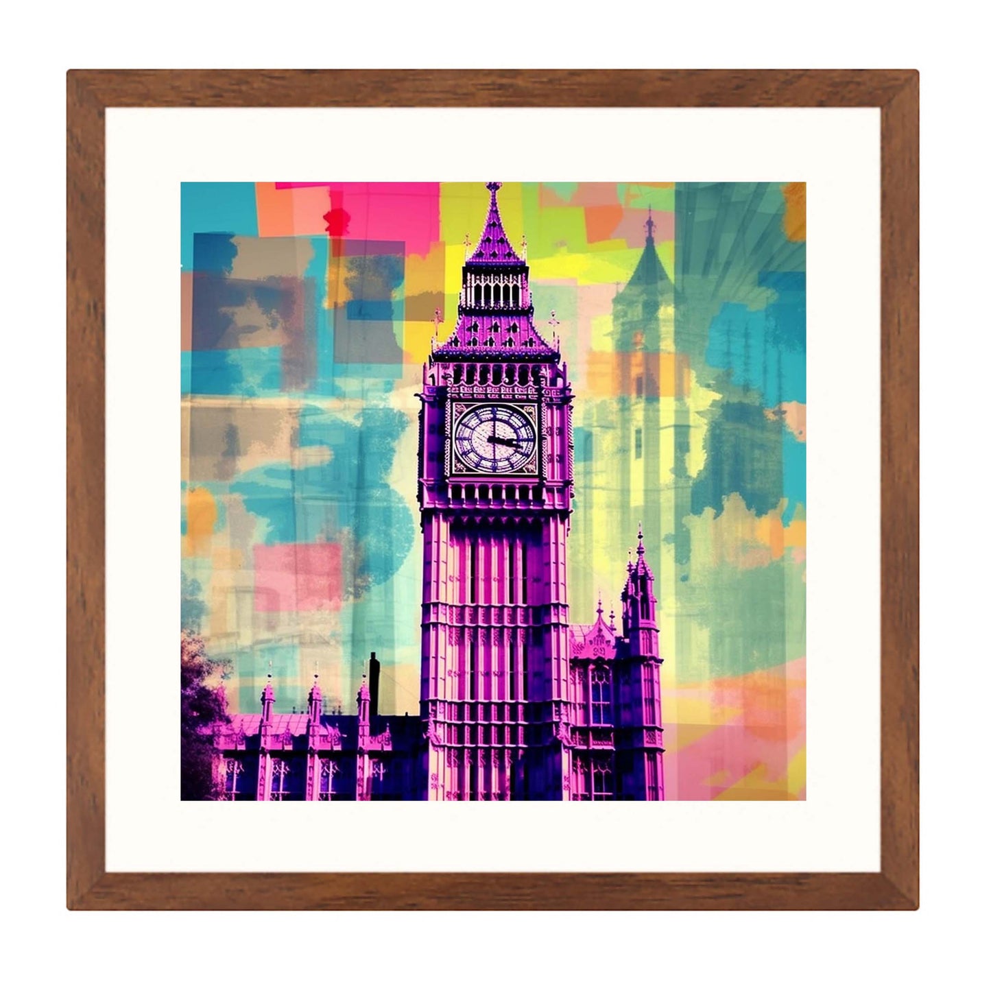 Palais de Westminster de Londres - peinture murale dans un style pop art