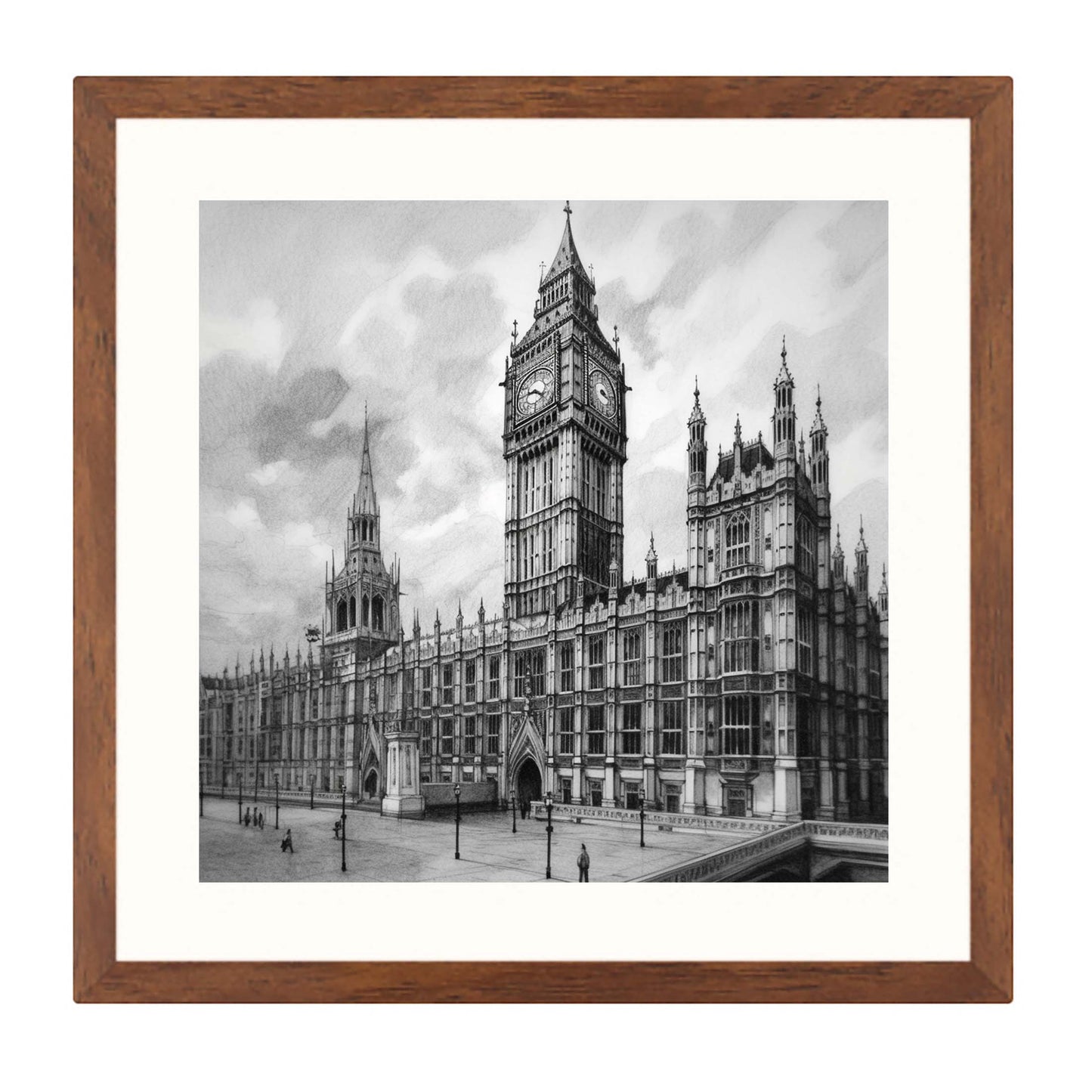 Palais de Westminster de Londres - peinture murale dans le style d'un dessin