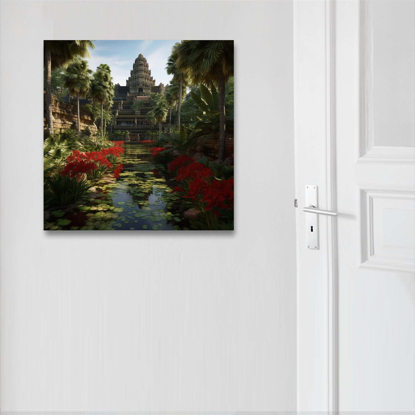 Angkor Wat - Wandbild in der Stilrichtung Urban Jungle
