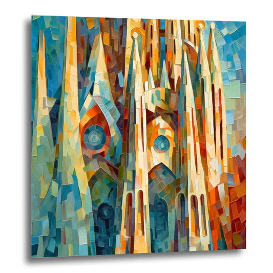 Barcelona Sagrada Familia - Wandbild in der Stilrichtung des Expressionismus