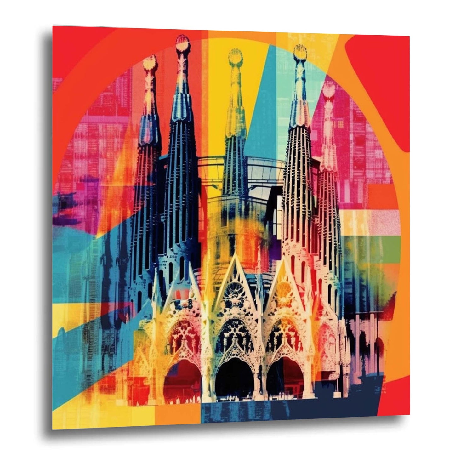 Barcelona Sagrada Familia - Wandbild in der Stilrichtung der Pop-Art