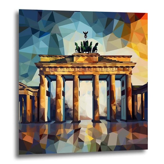 Berlin Brandenburg Gate - mural in the style of expressionism