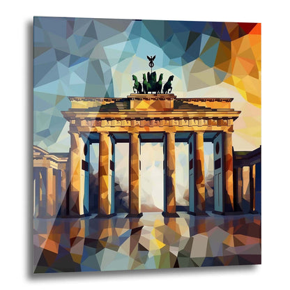 Berlin Brandenburg Gate - mural in the style of expressionism