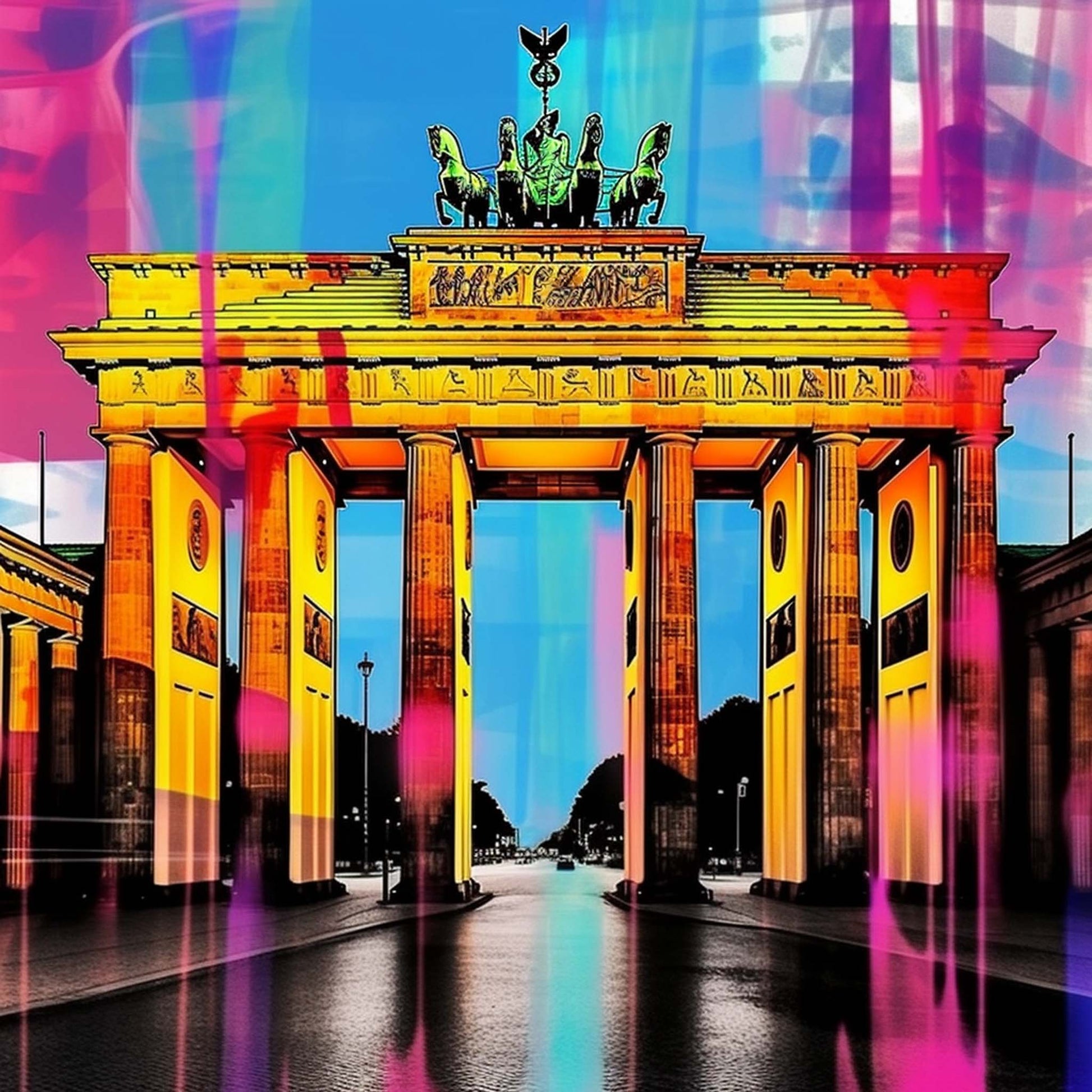 Urbanisto - Berlin Brandenburger Tor der - - in Wandbild urbanisto Stilrichtung – Deine Liebe Pop-Art der