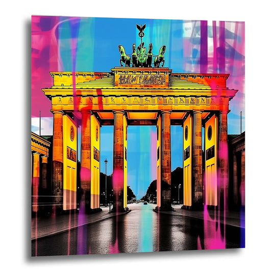 Berlin Brandenburg Gate - mural in the style of pop art