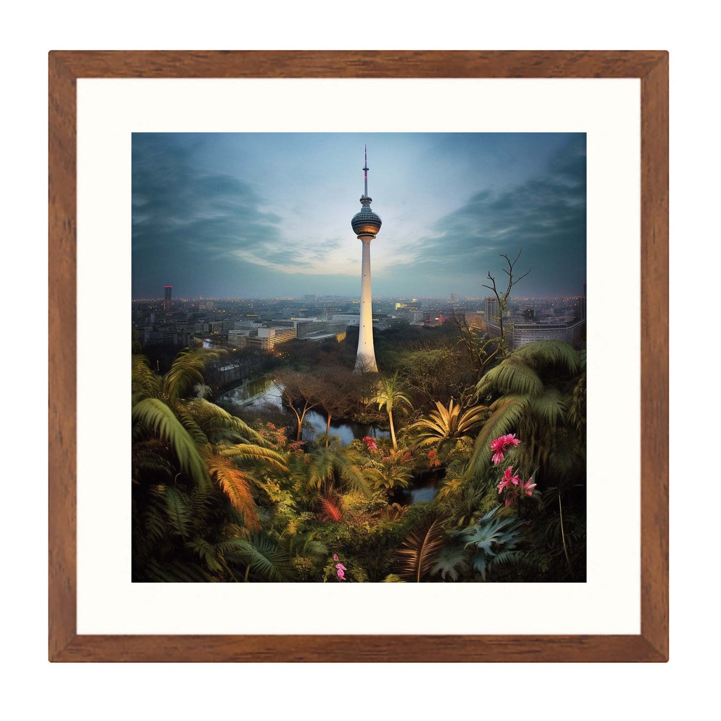 Berlin TV Tower - mural in the Urban Jungle style