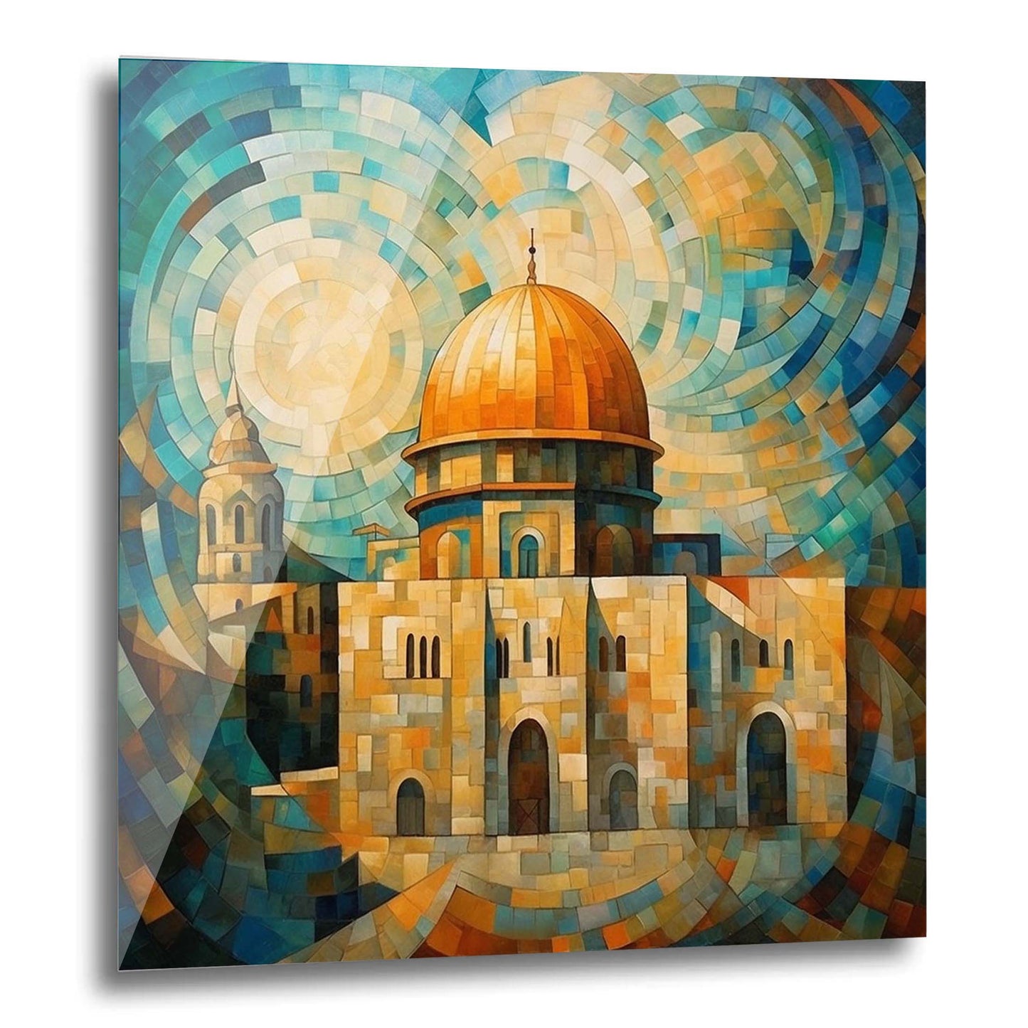 Jerusalem Felsendom - Wandbild in der Stilrichtung des Expressionismus
