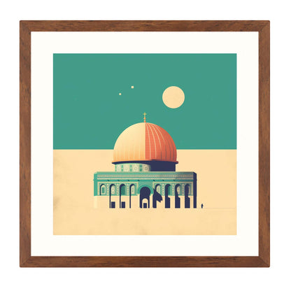 Jerusalem Felsendom - Wandbild in der Stilrichtung des Minimalismus