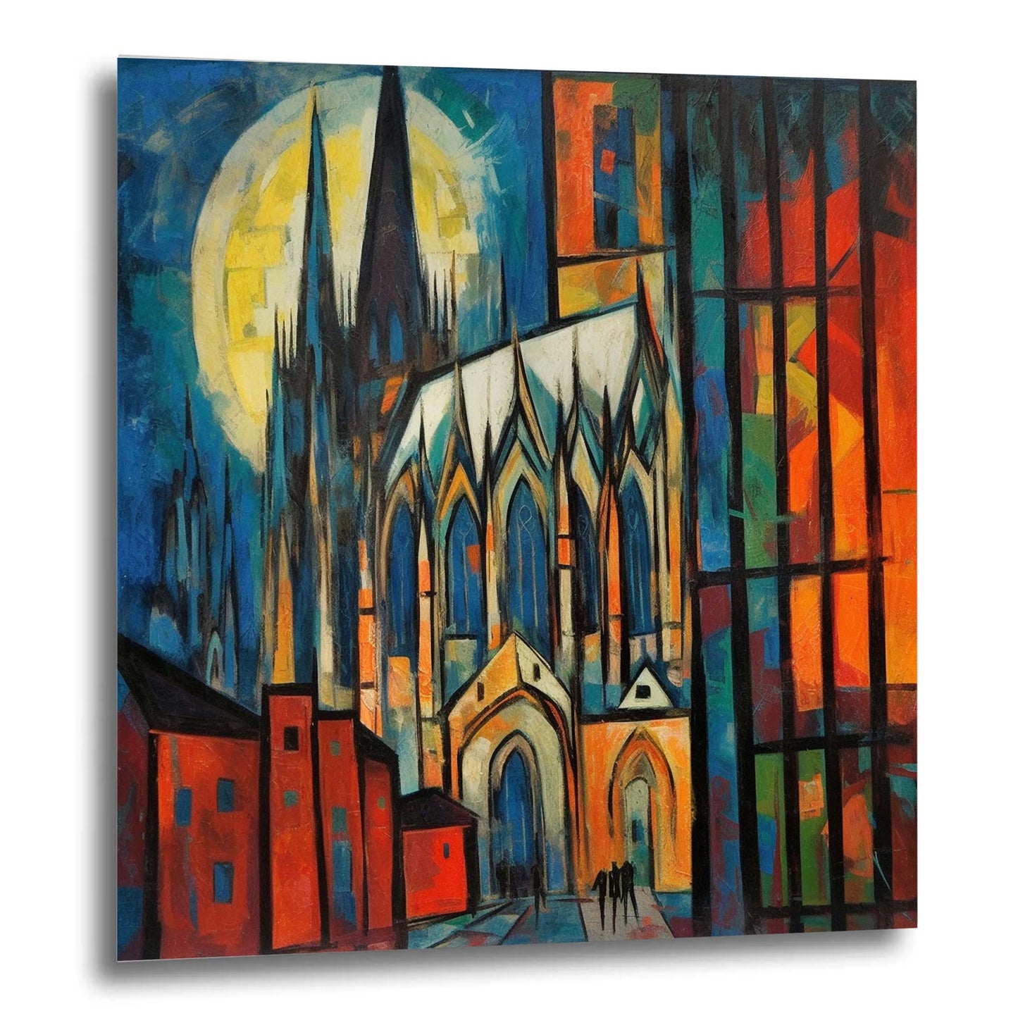 Kölner Dom - Wandbild in der Stilrichtung des Expressionismus