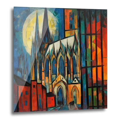 Kölner Dom - Wandbild in der Stilrichtung des Expressionismus