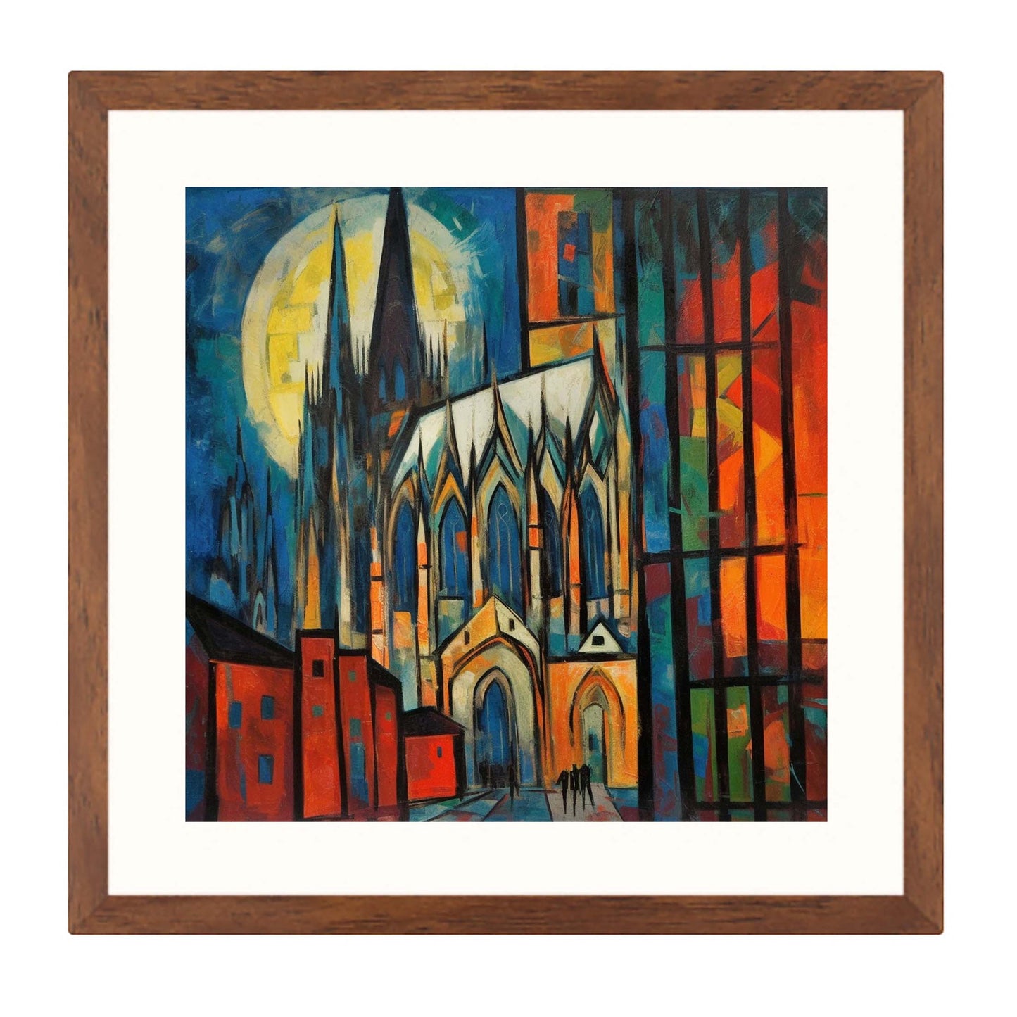 Cathédrale de Cologne - peinture murale dans le style de l'expressionnisme