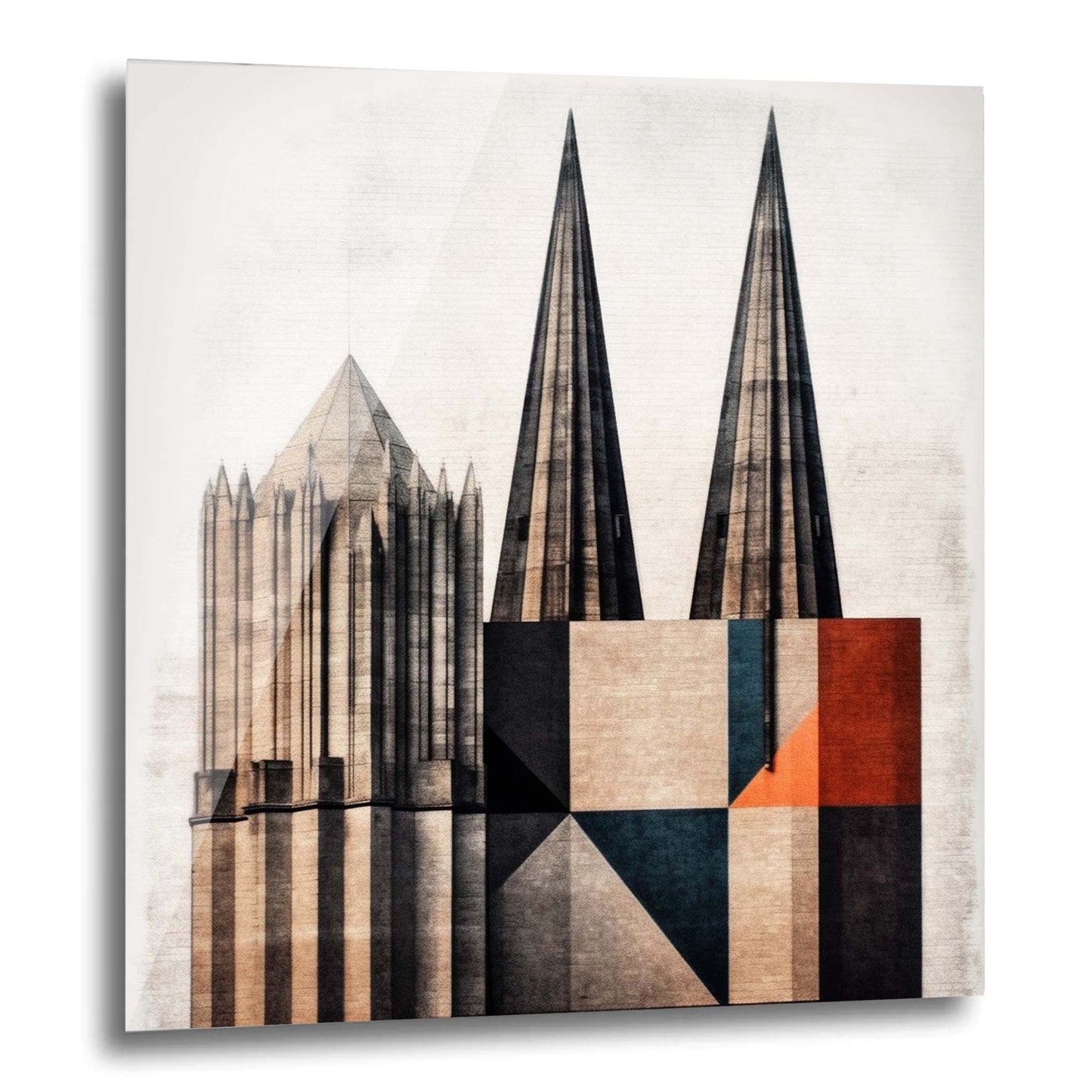 Kölner Dom - Wandbild in der Stilrichtung des Minimalismus