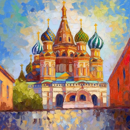 Urbanisto - Moskau Kreml - Wandbild in der Stilrichtung des Impressionismus