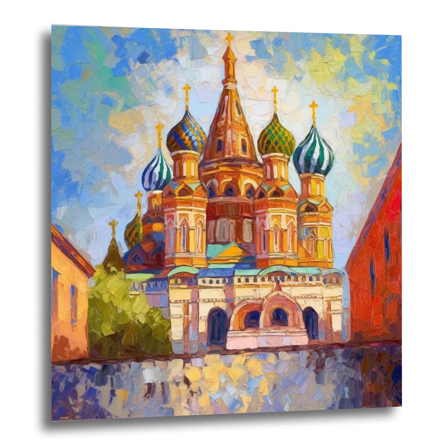 Moscow Kremlin - mural in the style of impressionism