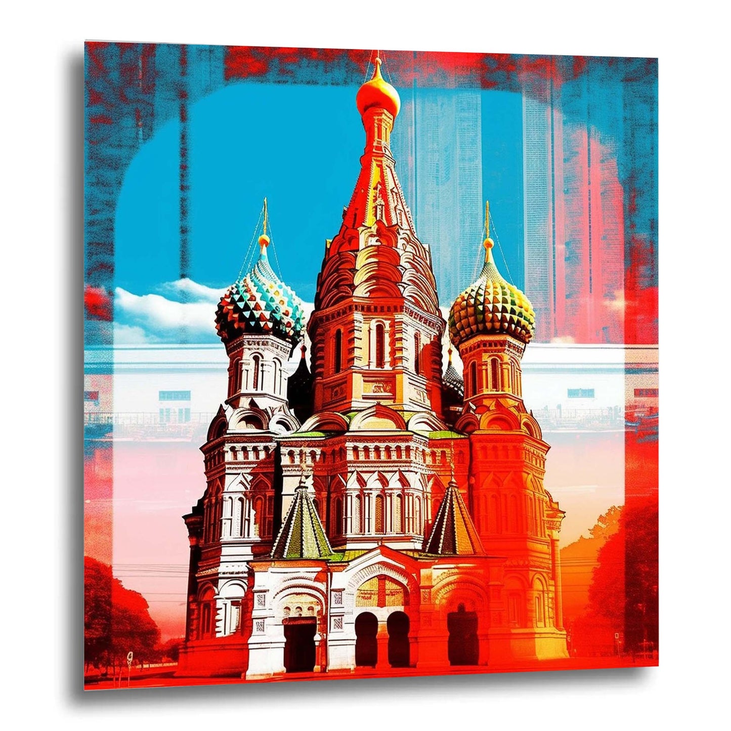 Moskau Kreml - Wandbild in der Stilrichtung der Pop-Art