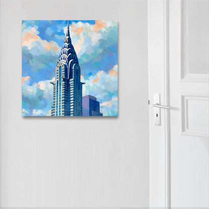 New York Chrysler Building - Wandbild in der Stilrichtung des Impressionismus