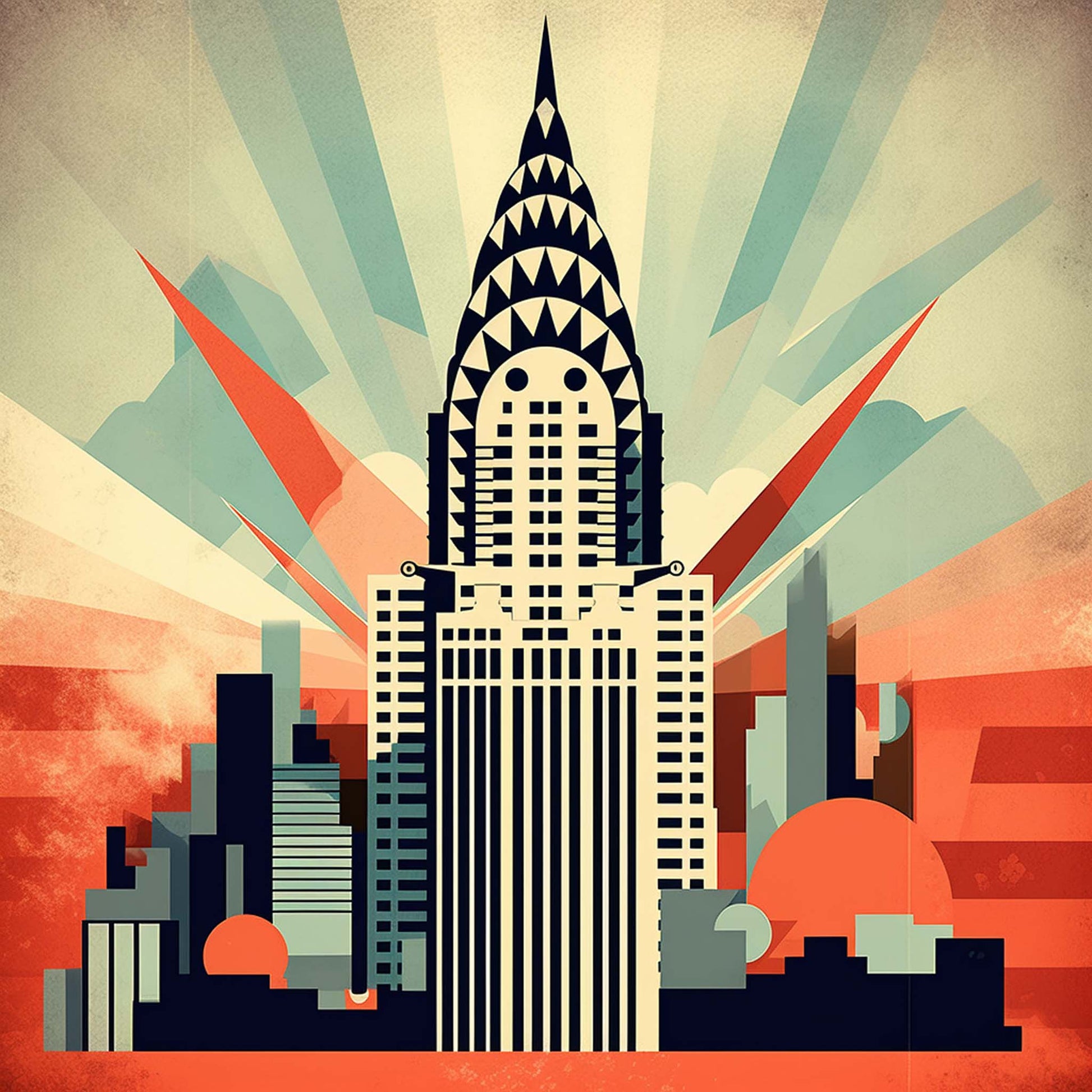 Urbanisto - New York Chrysler Wandbild der - Stilrichtung – Minimalismus urbanisto des Liebe in Building - Deine