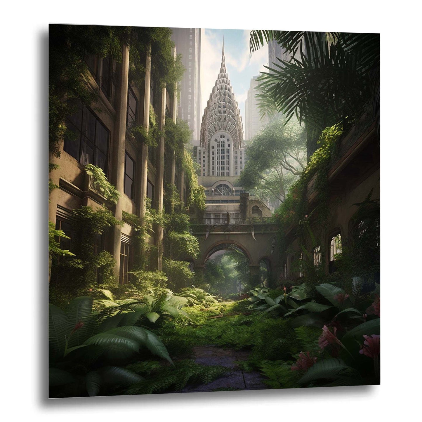 Fresque de la jungle urbaine du Chrysler Building de New York