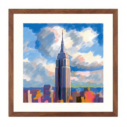 New York Empire State Building - peinture murale dans le style de l'impressionnisme