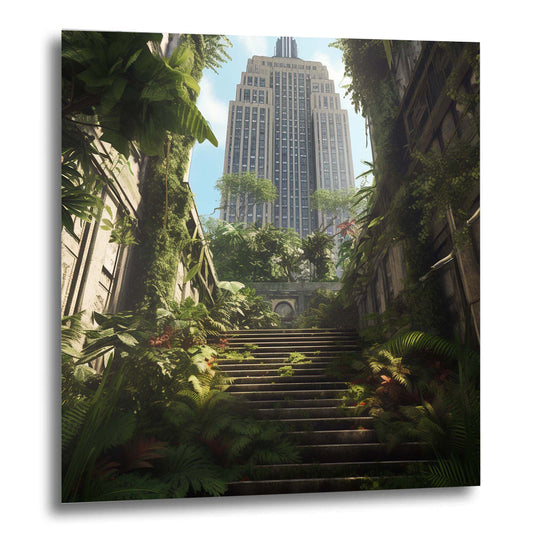 New York Empire State Building urban jungle mural