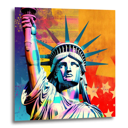 Statue de la liberté de New York - murale dans un style pop art