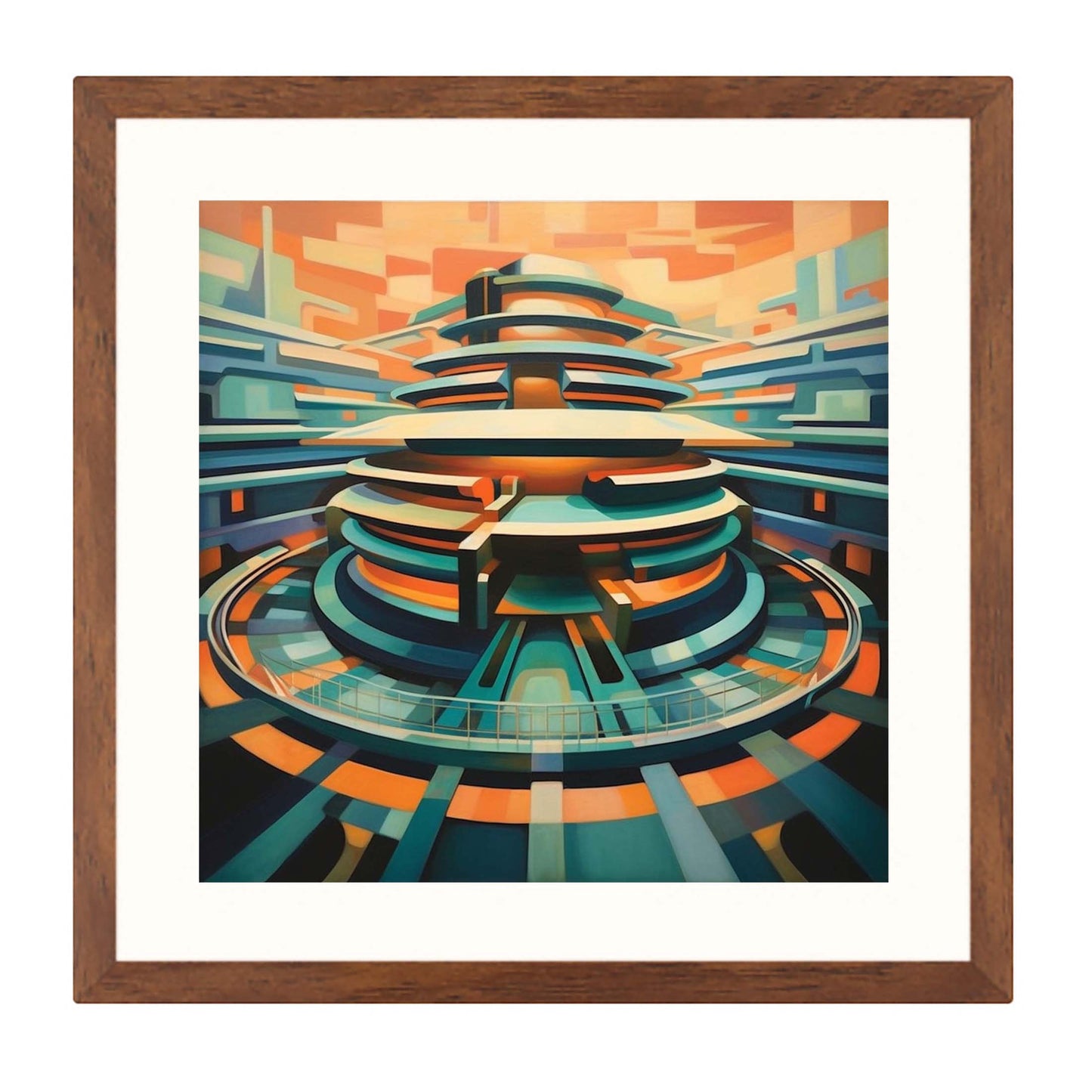 New York Guggenheim Museum - mural in the style of futurism
