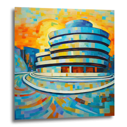 New York Guggenheim Museum - peinture murale dans le style de l'impressionnisme