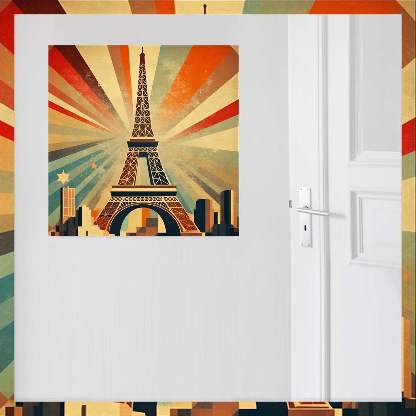 Paris Eiffelturm - Wandbild in der Stilrichtung des Minimalismus