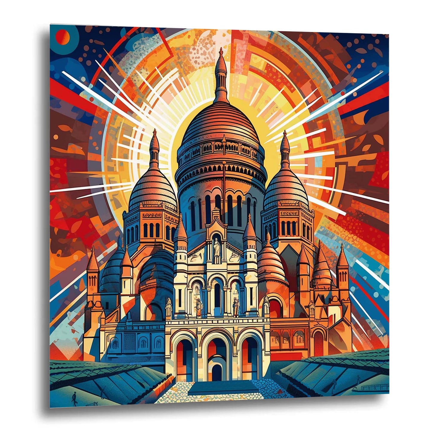 Paris Sacre Coeur - Wandbild in der Stilrichtung des Futurismus