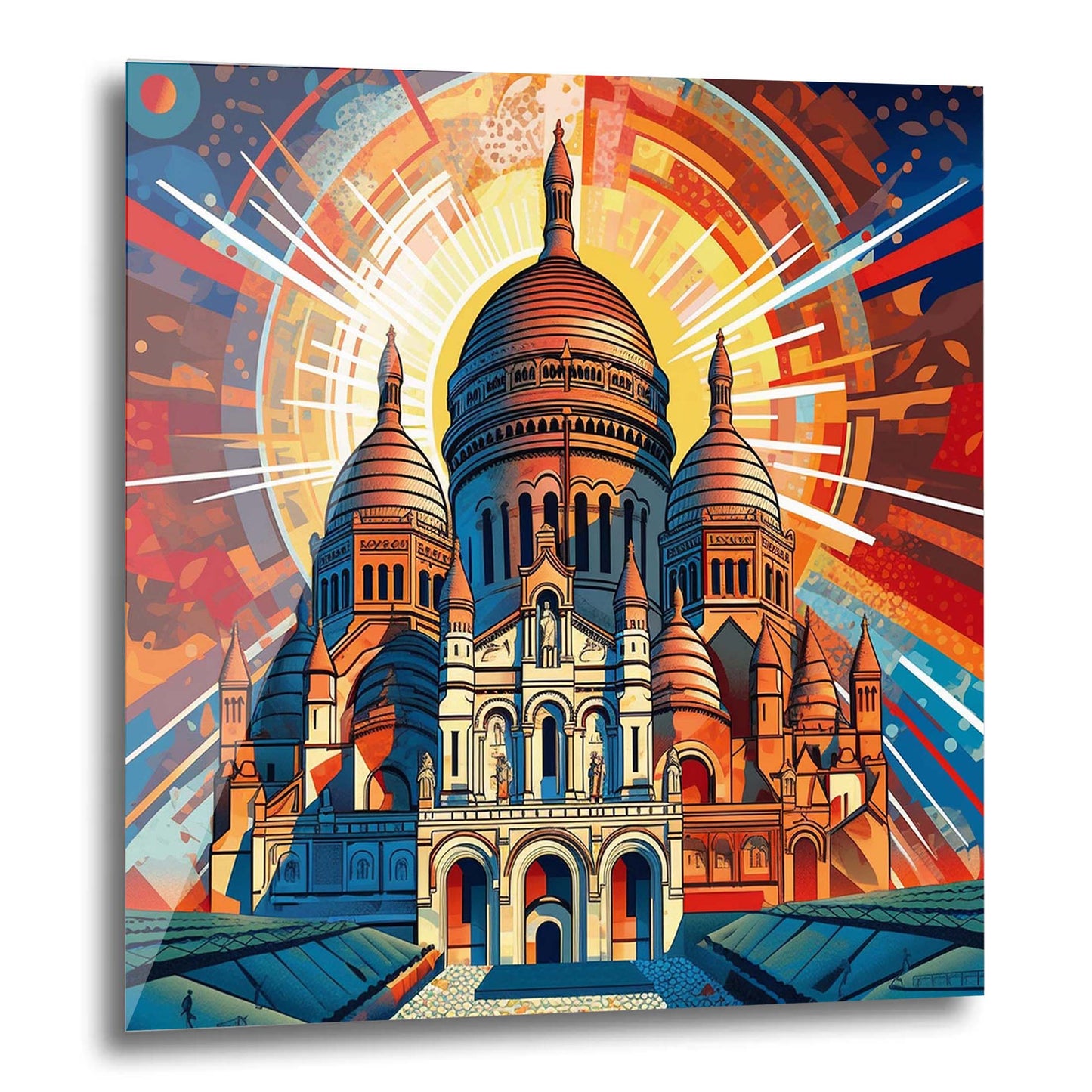 Paris Sacre Coeur - Wandbild in der Stilrichtung des Futurismus