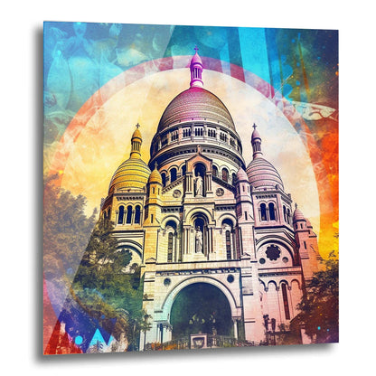 Paris Sacre Coeur - Wandbild in der Stilrichtung der Pop-Art