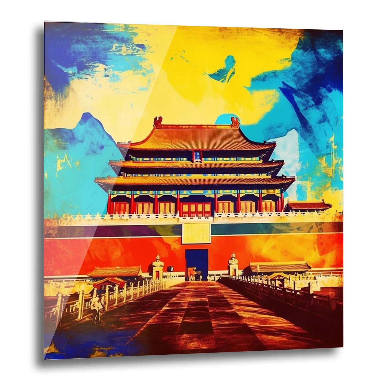 Beijing Forbidden City - mural in pop art style