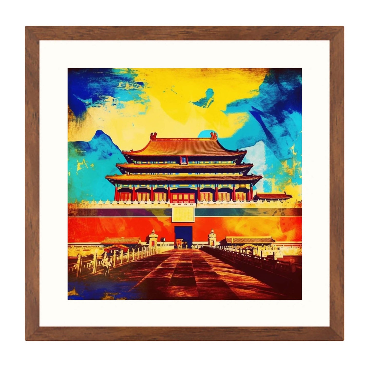 Pékin Forbidden City - peinture murale dans le style pop art