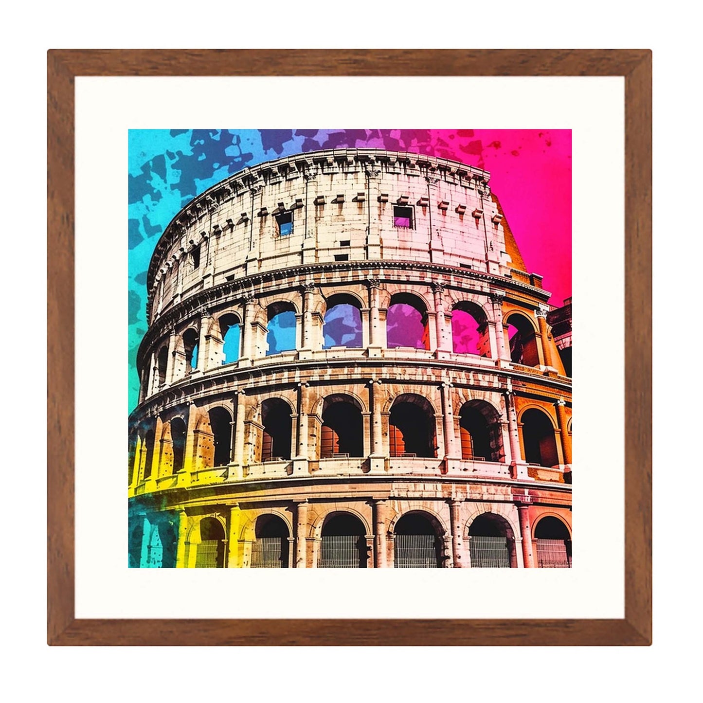 Rome Colosseum - mural in pop art style