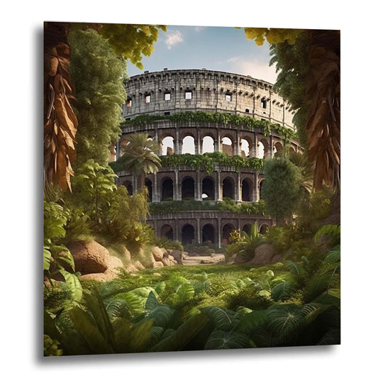 Rome Colosseum mural in Urban Jungle style