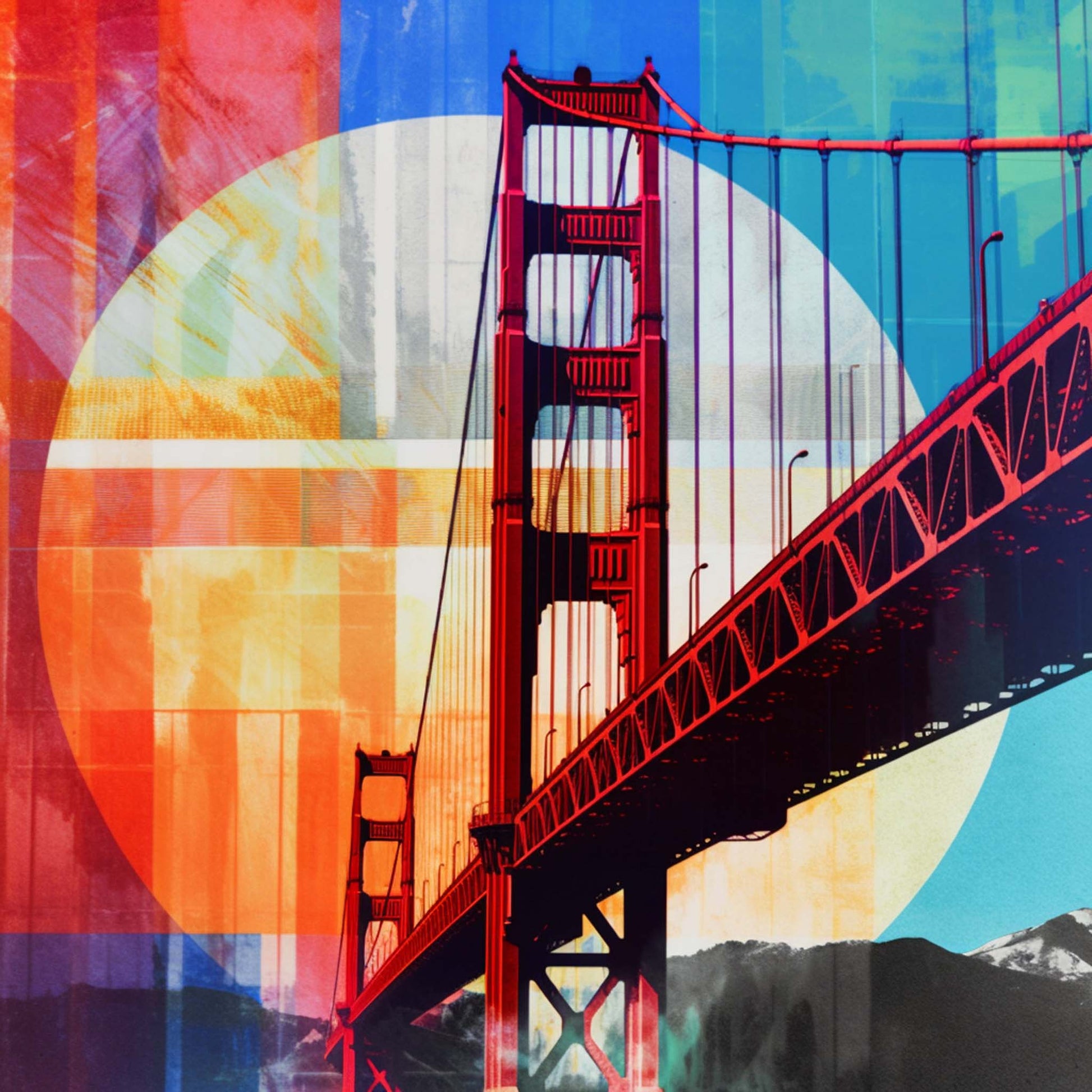 Urbanisto - San Fransisco - Wandbild in der Stilrichtung der Pop-Art