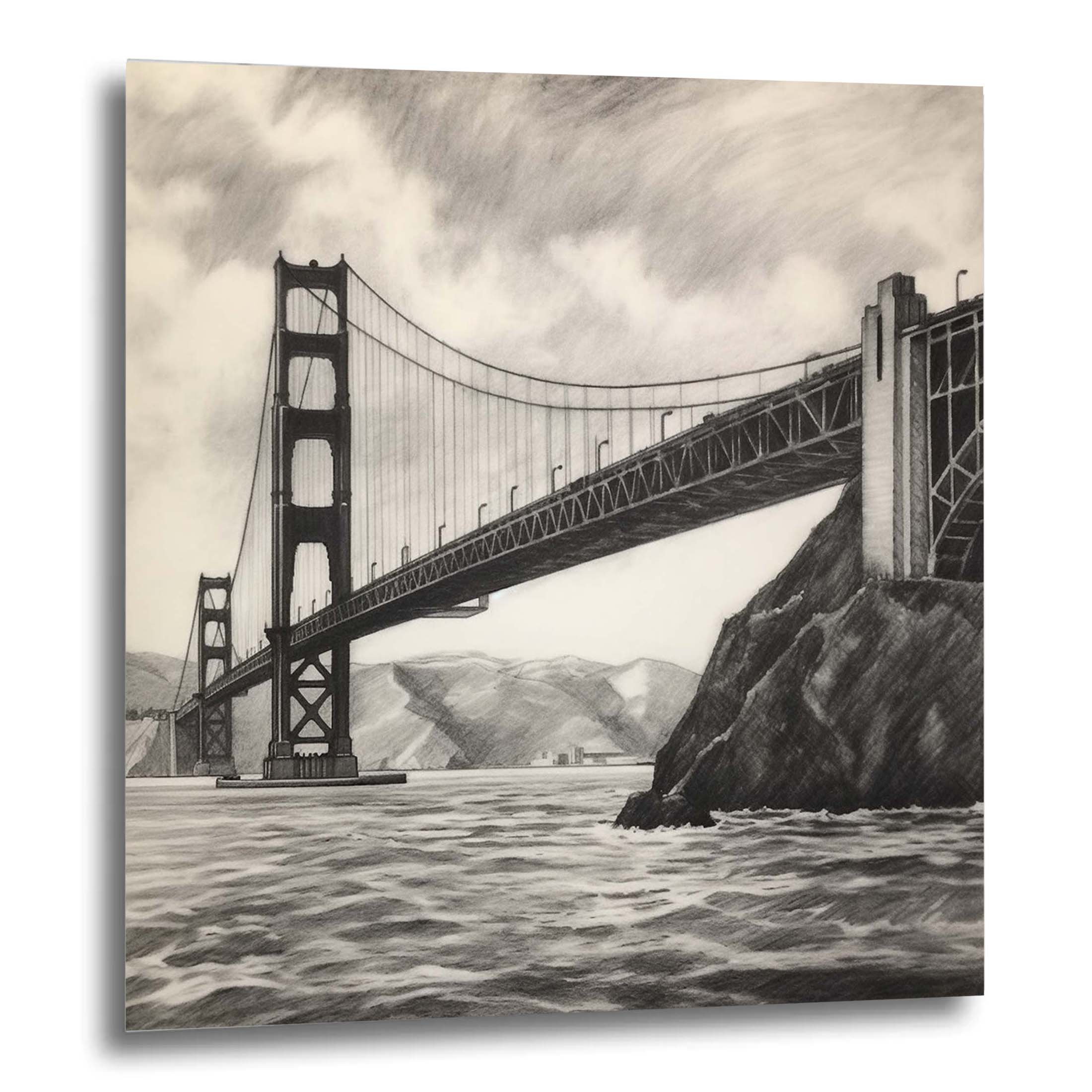 Golden Gate Bridge de San Francisco Peinture murale la mani re d un dessin