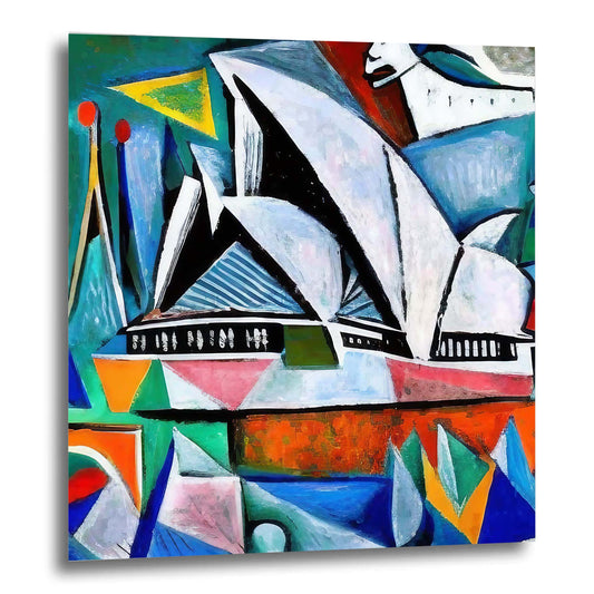 Sydney - Opera House - Peinture murale dans le style de l'expressionnisme