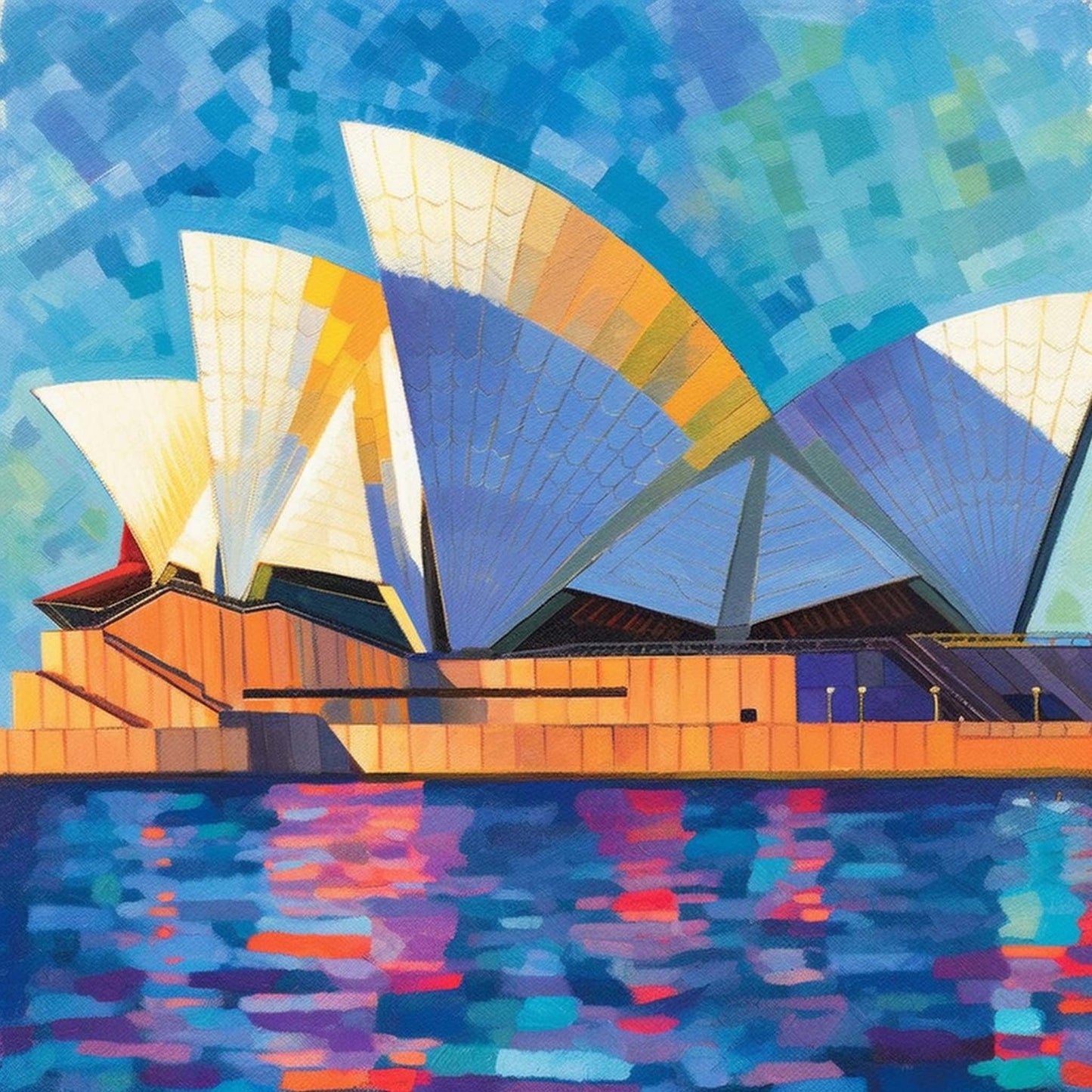 Urbanisto-Sydney-Opera-House-Wandbild-Impressionismus