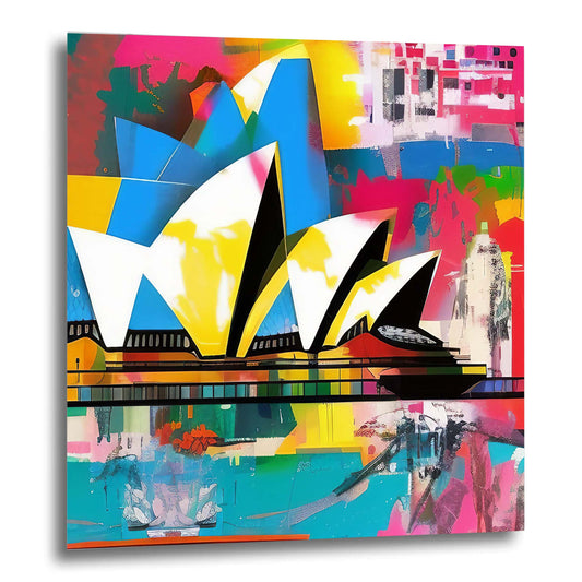Sydney - Opera House - murale de style pop art