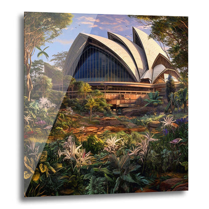 Urbanisto - Sydney Opera House - Wandbild in der Stilrichtung Urban Jungle