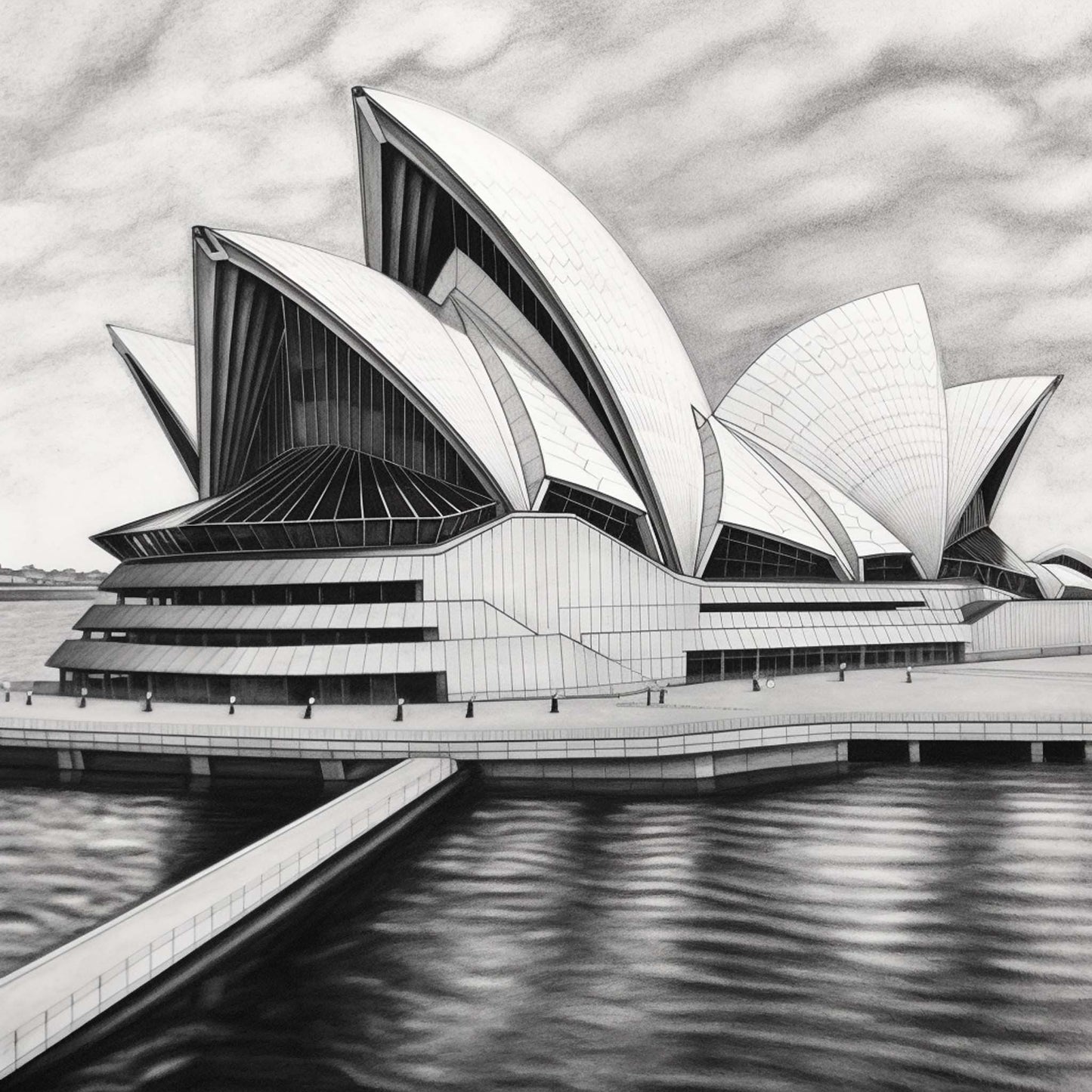 Urbanisto-Sydney-Opera-House-Wandbild-Zeichnung