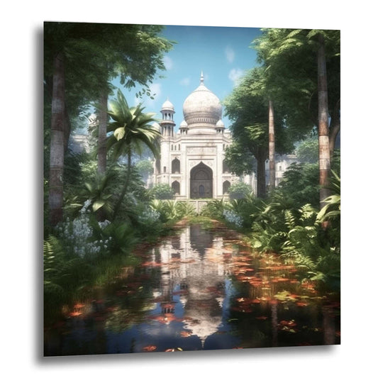 Taj Mahal - Wandbild in der Stilrichtung Urban Jungle