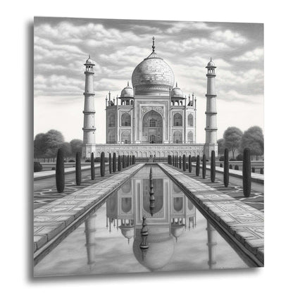 Taj Mahal - Wandbild in der Stilrichtung einer Zeichnung
