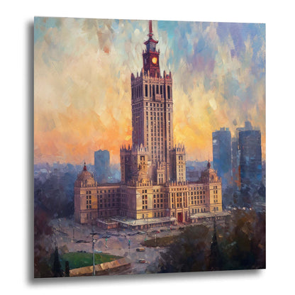 Palais de la culture de Varsovie - peinture murale dans le style de l'impressionnisme