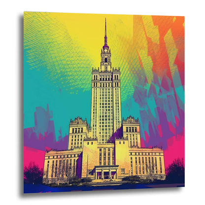 Palais de la culture de Varsovie - peinture murale de style pop art