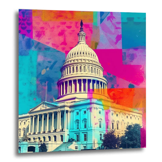 Capitole de Washington - peinture murale dans un style pop art