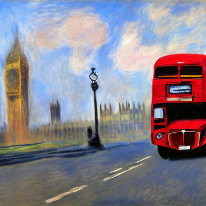 Urbanisto - London Westminster Palace - Wandbild in der Stilrichtung des Impressionismus