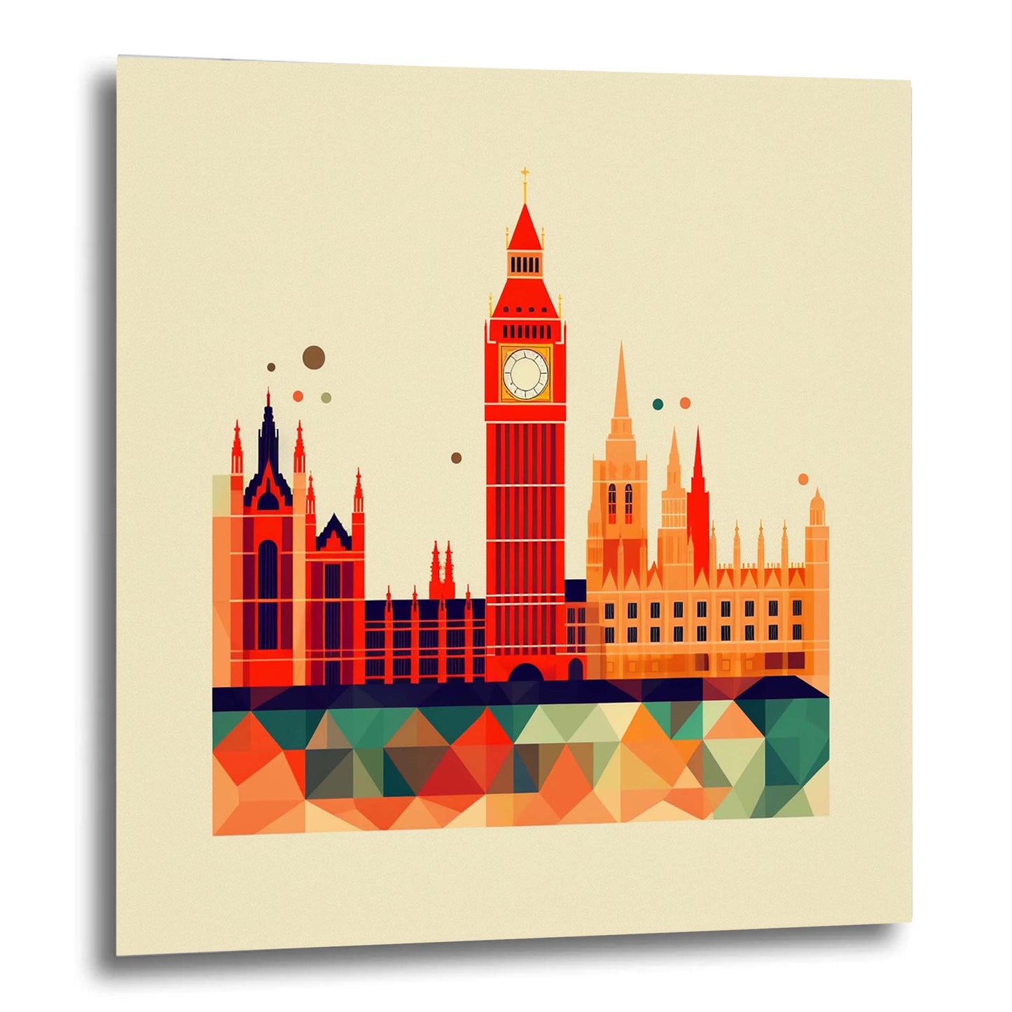 Palais de Westminster de Londres - peinture murale dans le style du minimalisme
