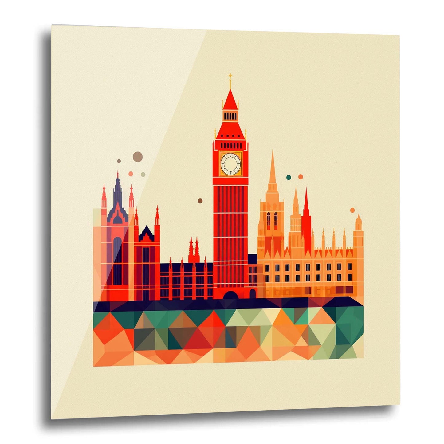 Palais de Westminster de Londres - peinture murale dans le style du minimalisme